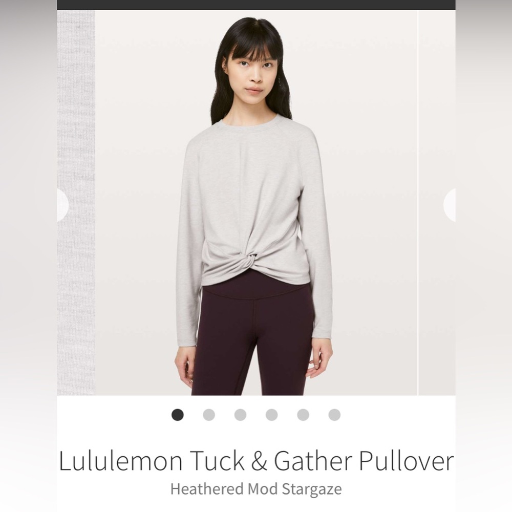 Lululemon tuck and gather pullover